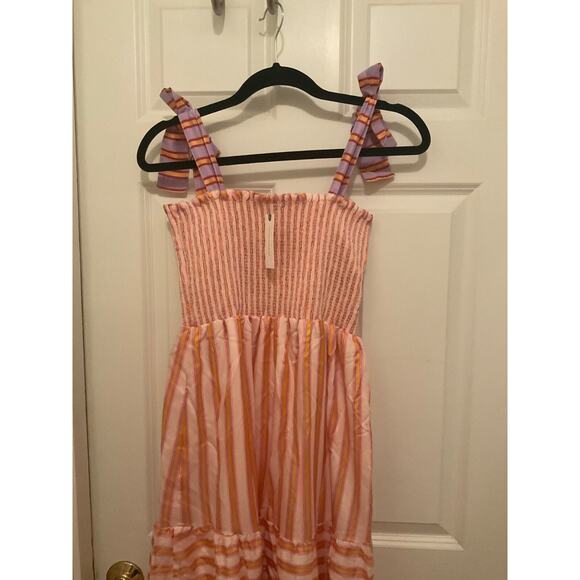 ANTHROPOLOGIE DOLAN CAROLINE TIERED MAXI SMOCKED STRIPPED DRESS SZ SM $298 MSRP - Picture 13 of 15